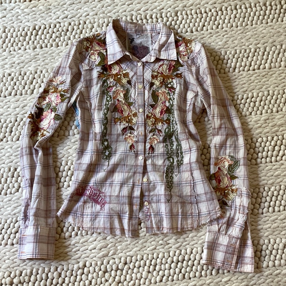 Johnny Was Workshop Embroidered Top